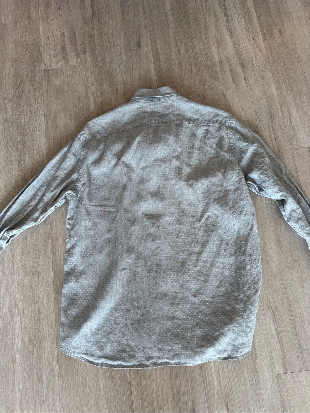 J Crew Linen Button Down Grey Large slim